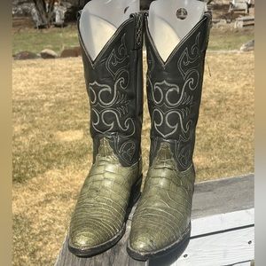 Tony Lama ElRey Alligator Green 8D